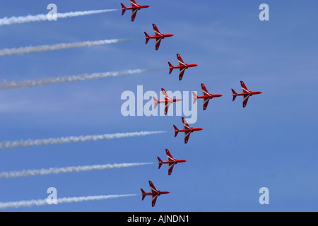 Le frecce rosse Foto Stock