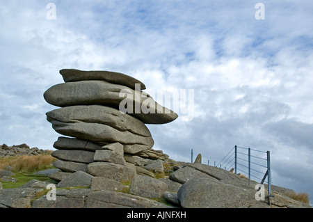 Il cheesewring, nei pressi di tirapiedi in Bodmin Moor Foto Stock