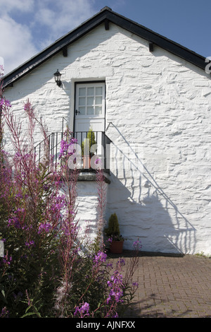 Ingresso al piano di sopra di casa di campagna vicino a Betws y COED SNOWDONIA nel Galles Foto Stock