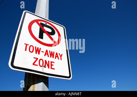 Nessun segno di parcheggio in America Foto Stock