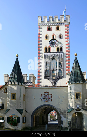 Germania Baviera Landsberg Bayertor città porta di espansione nel xv secolo D.C. Foto Stock