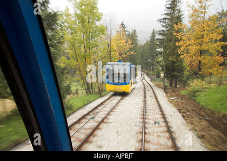 La funicolare, Zakopane, Podhale, Polonia, Europa Foto Stock