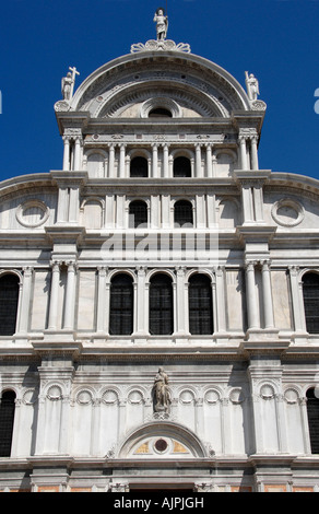 La facciata della chiesa di San Zaccaria Castello Venezia Italia Foto Stock