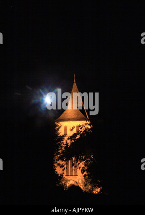 La chiesa a Detling di notte. Foto Stock