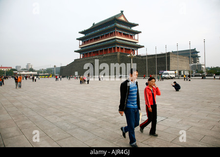 Il cancello anteriore Piazza Tiananmen Pechino CINA Foto Stock