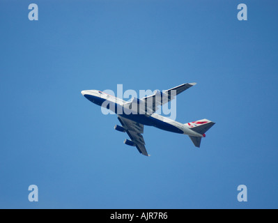 British Airways Boeing 747 in volo Foto Stock