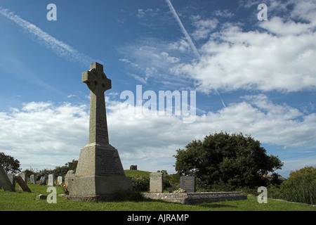 Abbotsbury War Memorial, la chiesa di San Nicola, Abbotsbury, Dorset. Foto Stock