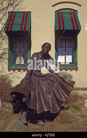 La scultura a Sanbusco Market Center, Santa Fe, New Mexico, NEGLI STATI UNITI Foto Stock