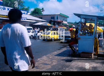 Porto di Spagna Trinidad Scene di strada Foto Stock