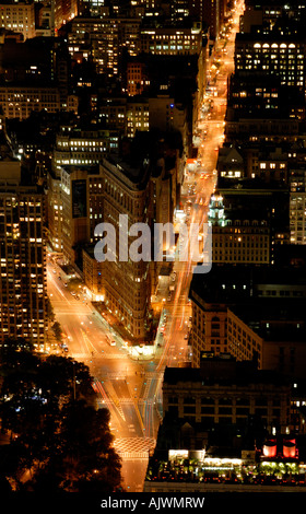 Il Fuller (Flat Iron) Palazzo visto dall' Empire State Building Foto Stock