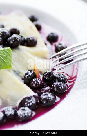 New Jersey mirtillo riempito crêpe Foto Stock