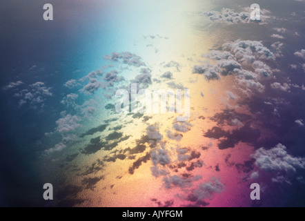 Ambiente & Natura. Oceano Indiano. Vista aerea da sopra le nuvole. Foto Stock