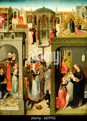 Maestro di Santa Caterina leggenda 1475 = 1500 Bruxelles scene Medioevo Foto Stock