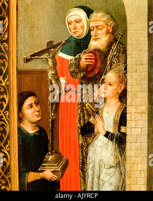 Maestro di Santa Caterina leggenda 1475 1500 Bruxelles scene Medioevo Foto Stock