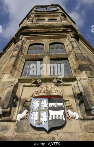 Regno Unito Inghilterra County Durham, Durham City, Durham Castle, University College, scuola, campus, architettura normanna, famiglie genitori figli, Foto Stock