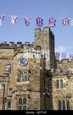 Inghilterra Regno Unito Regno Unito, Gran Bretagna Inglese britannico, Contea di Durham, Durham City, Durham Castle, University College, scuola, campus, architettura normanna, U. Foto Stock