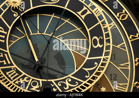 Orologio Astrologico a Praga Foto Stock