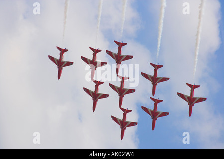 Le frecce rosse in formazione Foto Stock