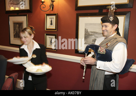 Inghilterra Regno Unito UK,Gran Bretagna Inglese britannico,Northumberland,Matfen,Matfen Hall 1832 Gothic style,hotel country club,Biblioteca e Sala Stampa, Foto Stock