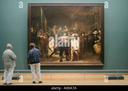 Amsterdam Olanda Rembrandt la nightwatch nel rijksmuseum Foto Stock