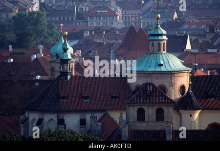 Vista sulla città di Praga / Blick auf Prag Foto Stock