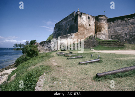 Fort Jesus Mombasa Kenya Africa Orientale completato dai Portoghesi nel 1598 il fort è ora un museo nazionale Foto Stock