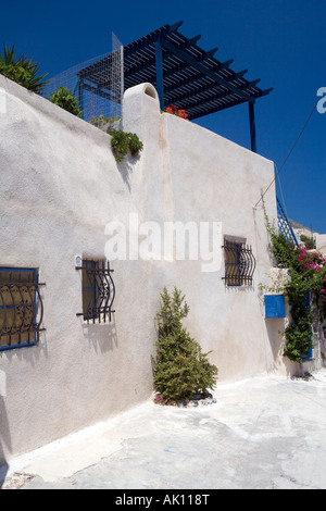 Architettura distintiva Casteli Emporio Santorini Grecia Foto Stock