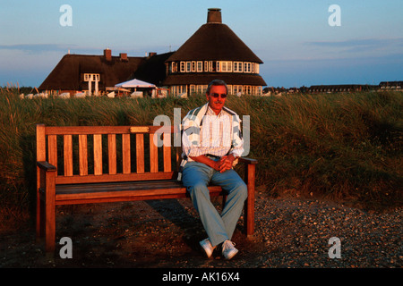 Tourist sul banco / Kampen / Tourist auf Bank Foto Stock