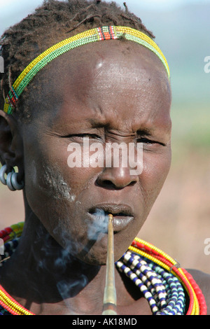 Toposa donna / Nyanyagachor Foto Stock