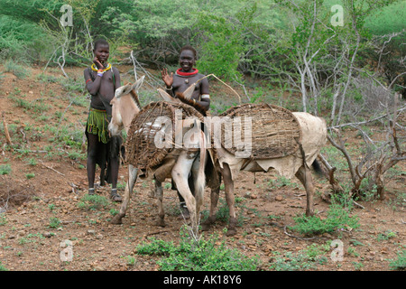 Toposa donna / Nyanyagachor Foto Stock