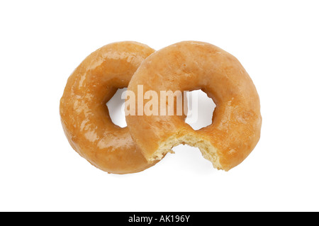 L'anello ciambelle uno con il morso prelevato Foto Stock