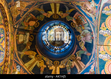 Interno della Chiesa della Resurrezione sul sangue versato, San Pietroburgo, Russia Foto Stock