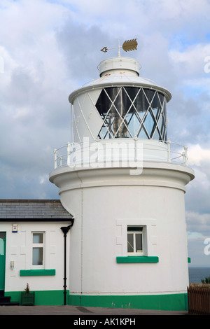 Incudine Point lighthouse in Durlston Country Park vicino a Swanage nel Dorset Foto Stock