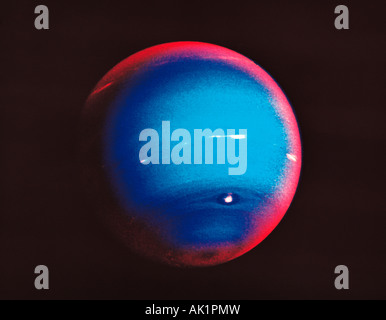 Spazio & astronomia. Pianeta Nettuno. Il falso colore foto. Foto Stock