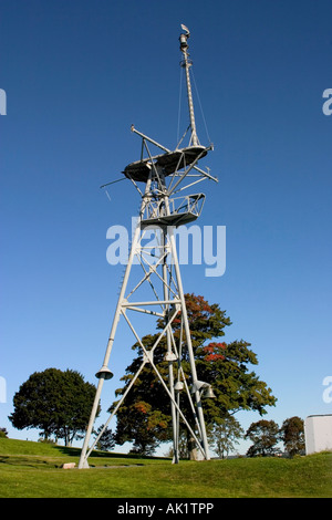 Portland Maine Lungomare orientale montante da USS Portland WWII East Promenade Foto Stock