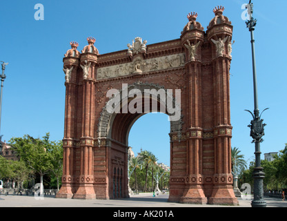 Arc de Triomf, Paseaig Lluis Campanys, Barcellona, Catalunya, Spagna Foto Stock