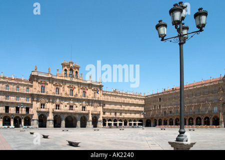 Ayuntamiento (Municipio) nella Plaza Mayor (piazza principale), Salamanca, Castilla y Leon, Spagna Foto Stock