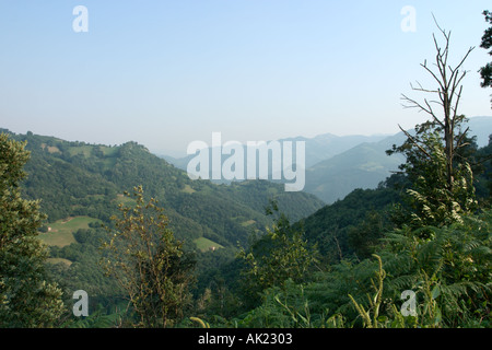Paesaggio nella zona occidentale del Parco Nazionale Picos de Europa, Asturias, Spagna Foto Stock