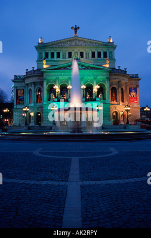 Vecchia Opera, Frankfurt am Main Foto Stock