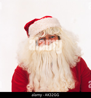 Close-up ritratto in studio di Babbo Natale / Santa Claus. Foto Stock