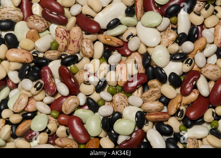 Close up di miste di fagioli e legumi Foto Stock