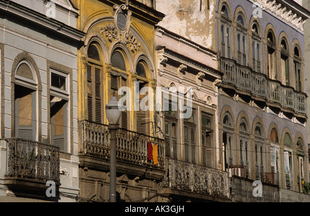 Facciate di case Lapa di Rio de Janeiro in Brasile Foto Stock
