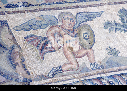 Mosaico nella seconda del IV secolo un D Villa Romana di Teseo a Paphos Cipro Foto Stock