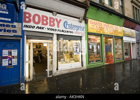 Bobby shop video in pollokshields glasgow il ben noto vendita di biglietto e video music shop Foto Stock