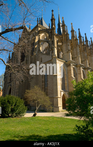 La cattedrale di St Barbara in Kutna Hora ceco Foto Stock