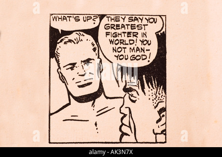 Cartone animato da un 1950 schoolboy annuale di Foto Stock