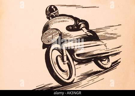 Cartone animato da un 1950 schoolboy annuale di Foto Stock