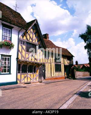 Casa di mercanti Lavenham contea di Suffolk England Regno Unito Regno Unito GB Gran Bretagna British Isles UE Unione europea EUROPA Foto Stock