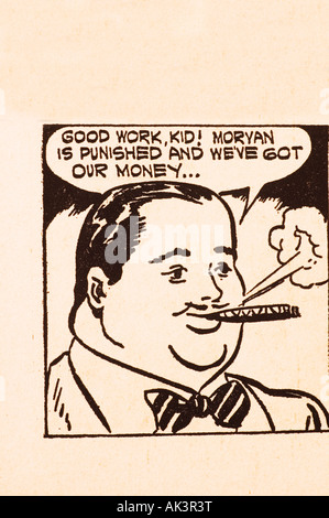 Cartone animato da un 1950 schoolboy annuale di Foto Stock