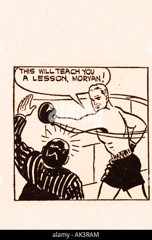 Cartone animato da un 1950 schoolboy annuale di Foto Stock